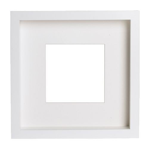 IKEA Ribba Rahmen Weiß, Innenmaß 23x23x4,5cm, Aussenmaß 25x25cm Holzfaserplatte Folie