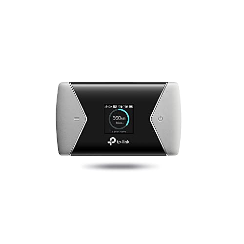 TP-Link M7650 mobiler WLAN Router (4G/LTE bis zu 600Mbit/s Download/ 50Mbit/s Upload, Hotspot, Cat11, 3000mAh Akku, LCD Display, kompatibel mit allen europäischen SIM Karten) schwarz/silber