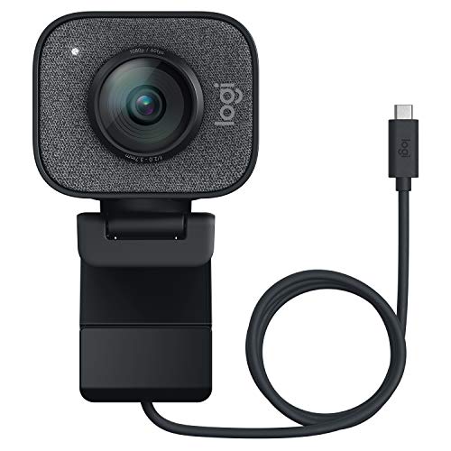 Logitech StreamCam - Livestream-Webcam für Youtube und Twitch, Full HD 1080p, 60 FPS, USB-C Anschluss, Gesichtserkennung durch Künstliche Intelligenz, Autofokus, vertikales Video - Graphit, Schwarz