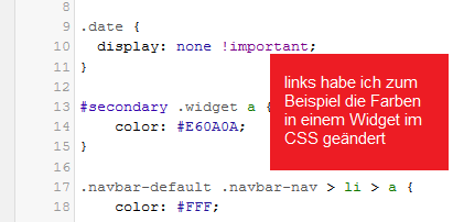 benutzerdefiniertes CSS